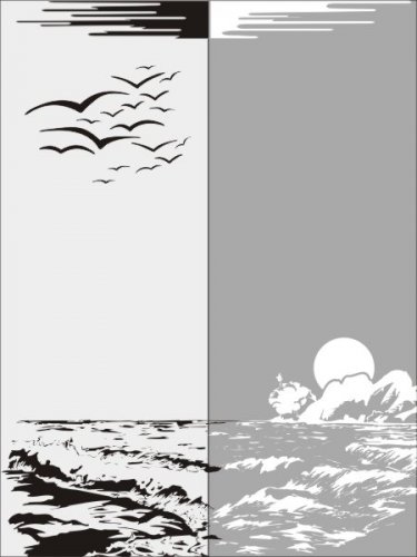 Пескоструйный рисунок Морской 7